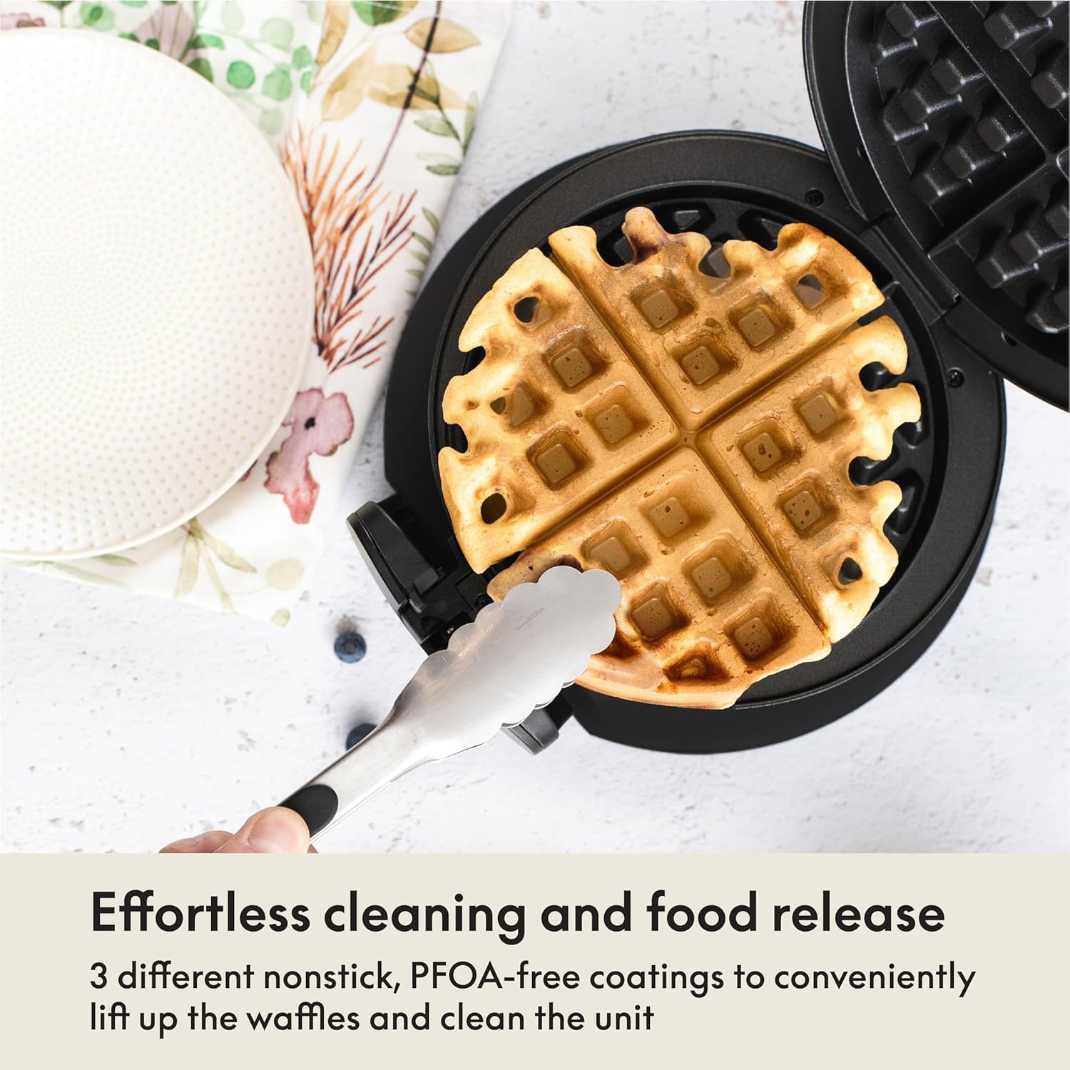 BELLA Classic rotating waffle maker cool touch handles for safe flipping