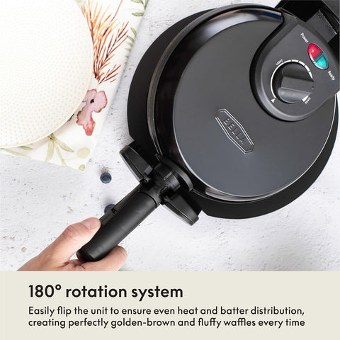 BELLA Classic rotating waffle maker dishwasher-safe drip tray for easy cleanup