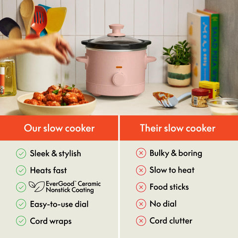 Bella 1.5qt dishwasher-safe stoneware pot for easy cleanup
