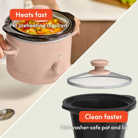 Bella 1.5qt slow cooker features three heat settings for flexible cooking