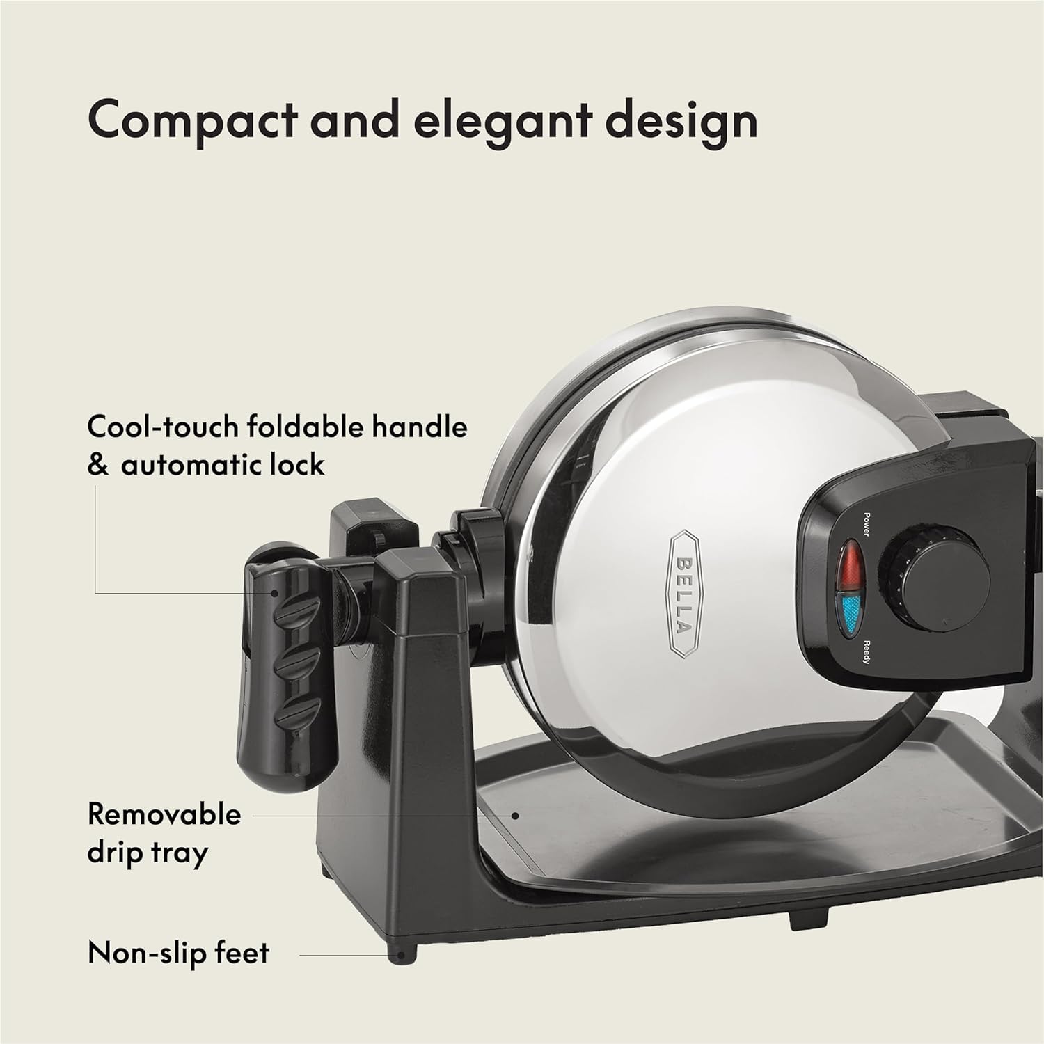 BELLA browning control dial with nine settings for customizable crust