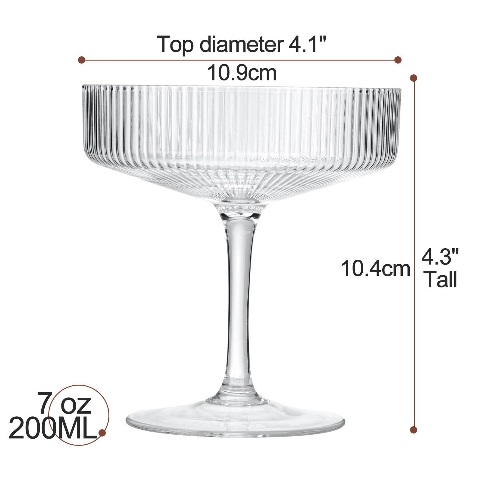 BELLAFORTE hand-blown crystal coupe with artisanal charm