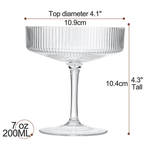 BELLAFORTE hand-blown crystal coupe with artisanal charm