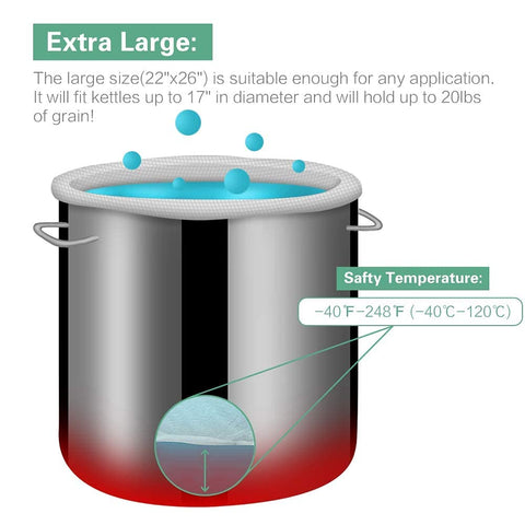 Bellamei Brew Bags 250 micron mesh for durable, fine filtration.