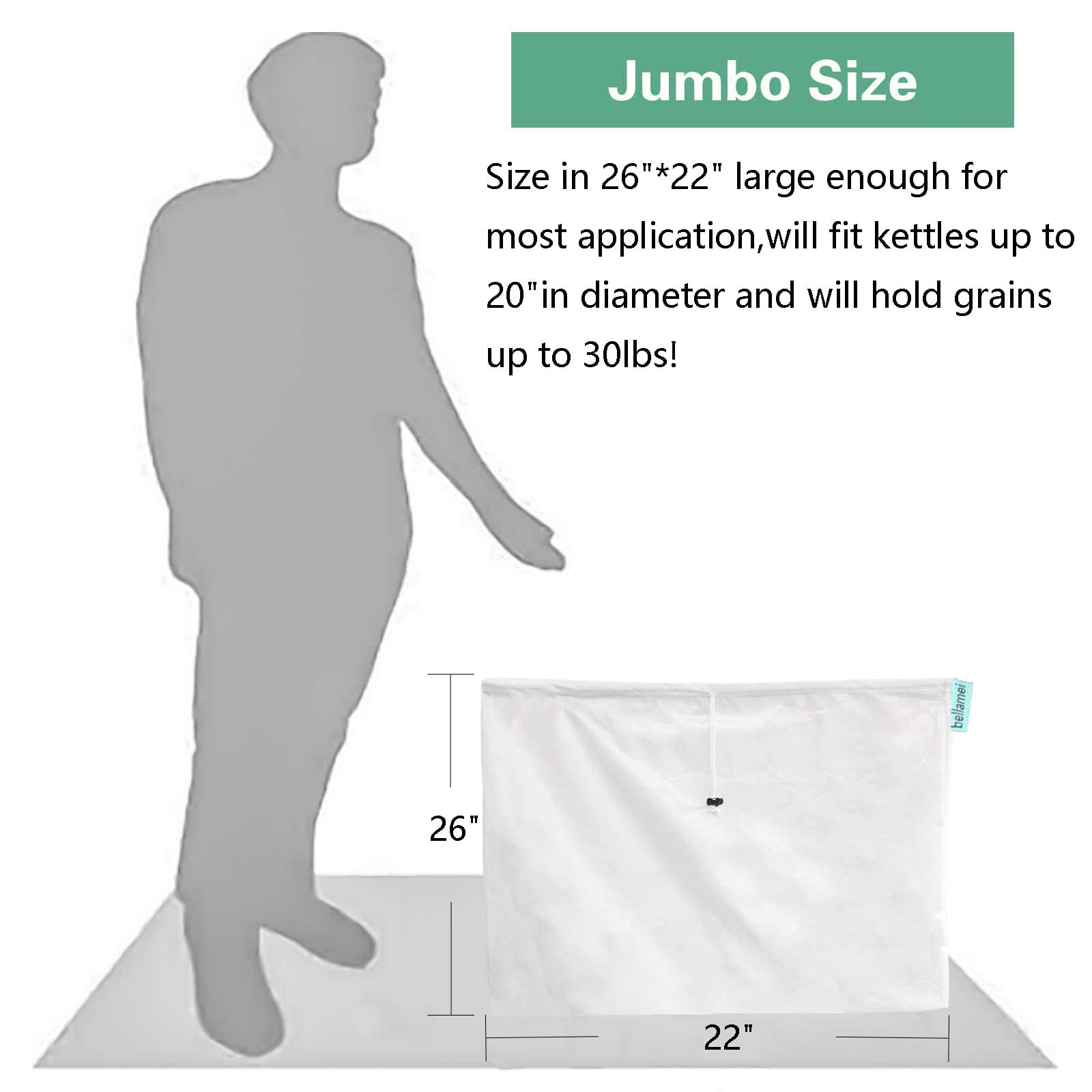 Bellamei Brew Bags fit 17-inch kettles for larger batches.