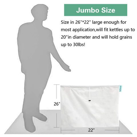 Bellamei Brew Bags fit 17-inch kettles for larger batches.
