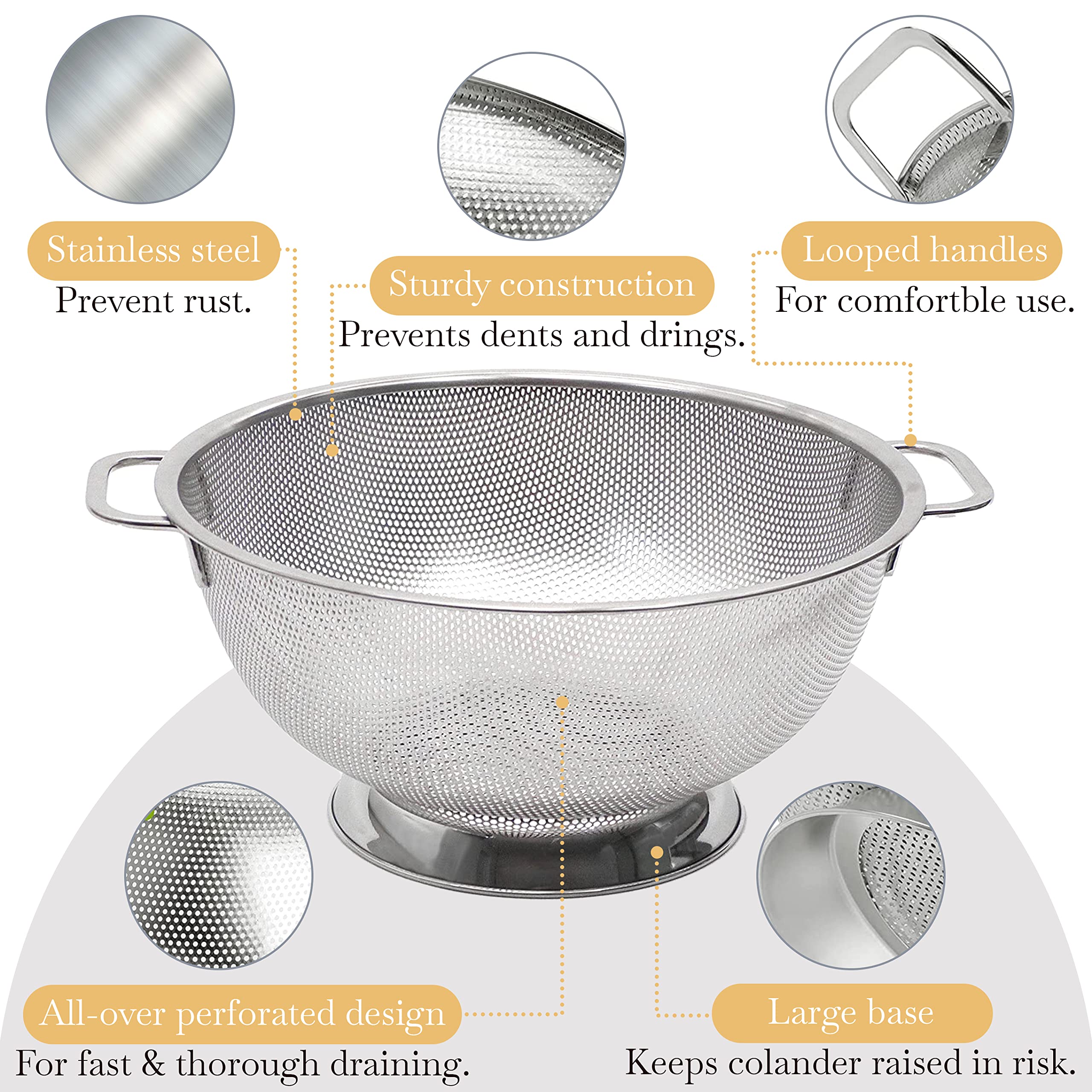 Bellemain 18-8 stainless steel durability resists rust and warping.