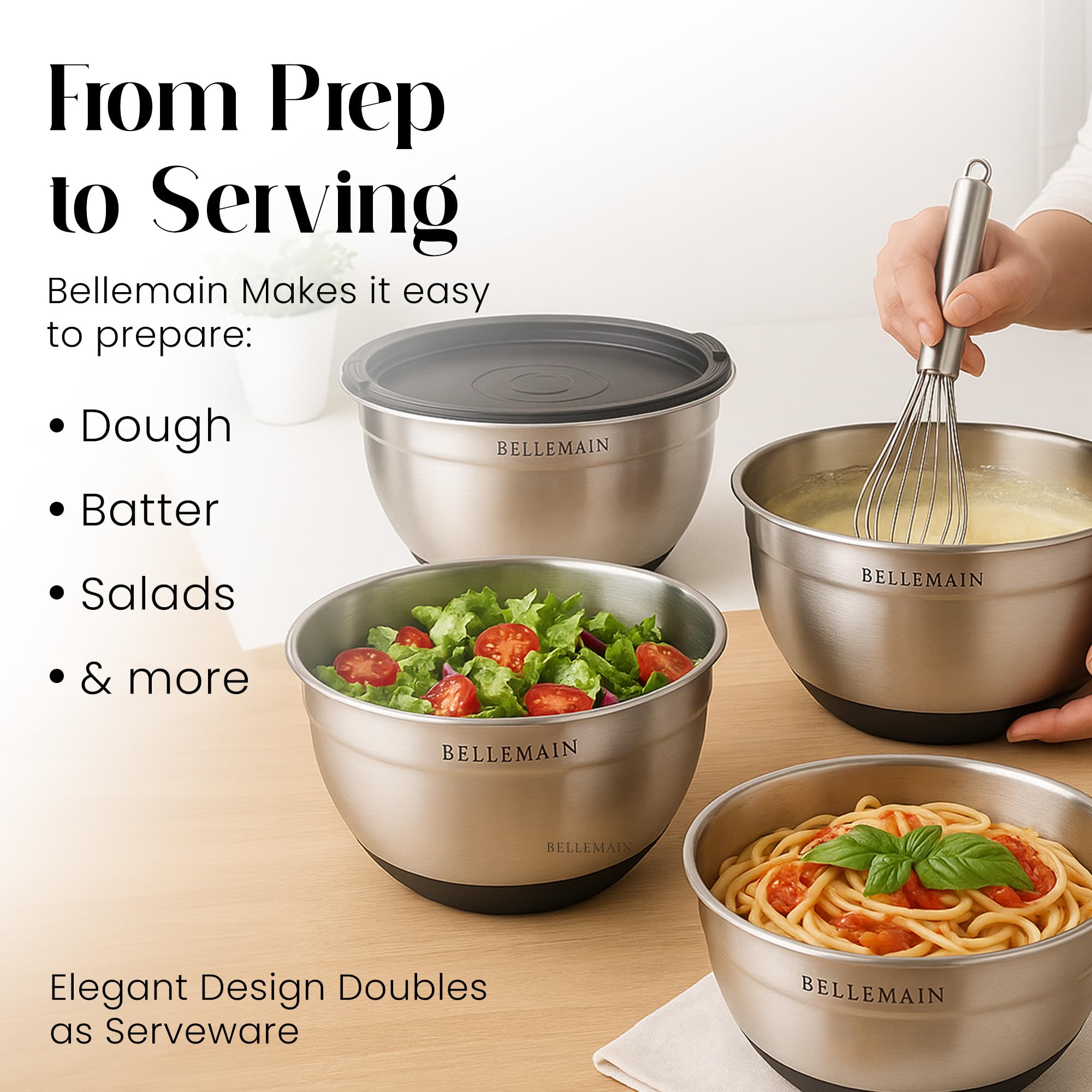 Airtight Bellemain lids seal freshness during marinating and storage