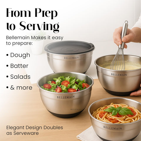 Airtight Bellemain lids seal freshness during marinating and storage