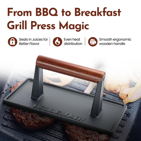 Bellemain bacon press heat-distribution supports even browning and flavorful results