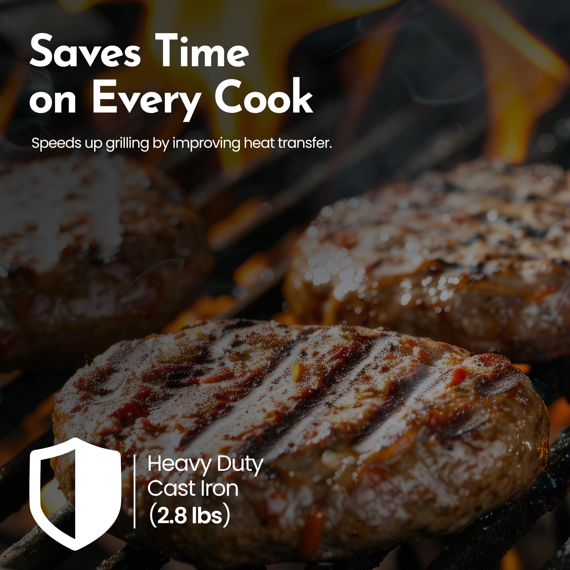 Bellemain bacon press pre-seasoned cast-iron ensures durable use