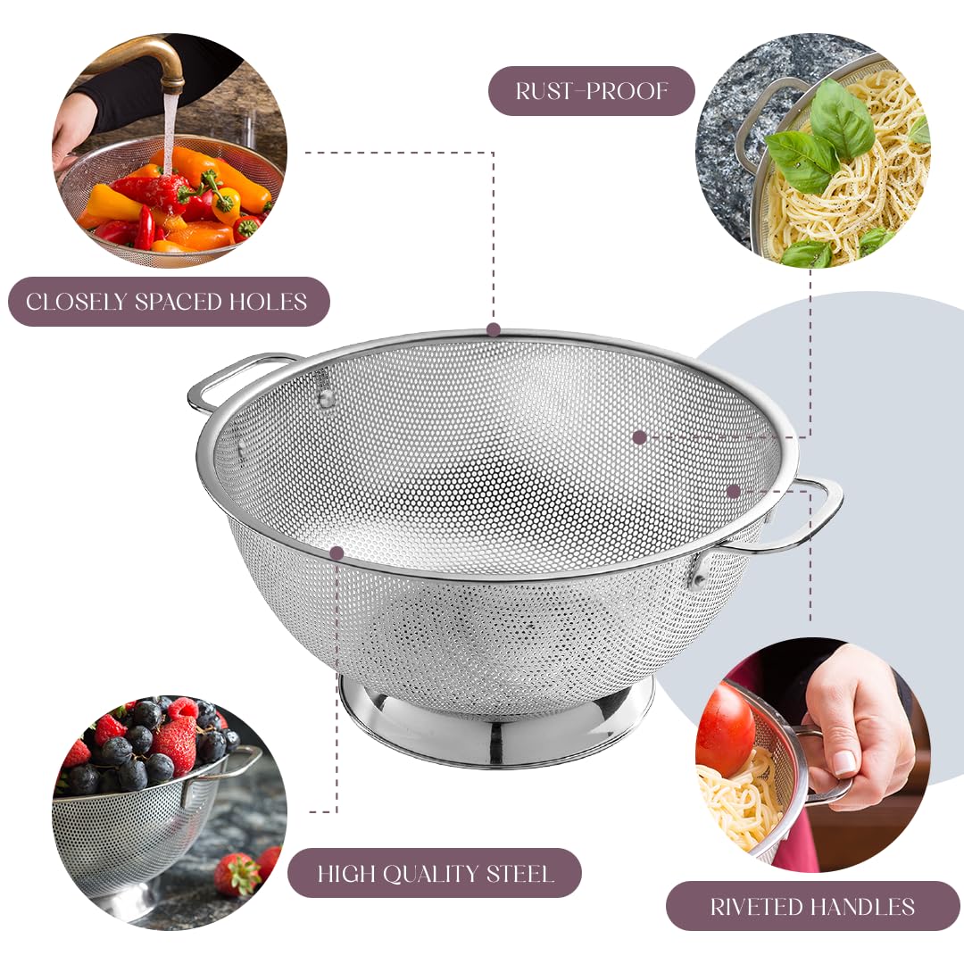 Bellemain dishwasher-safe colander for quick, hassle-free cleanup.