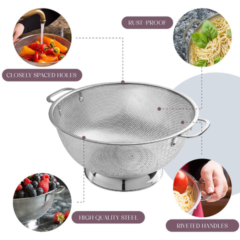 Bellemain dishwasher-safe colander for quick, hassle-free cleanup.