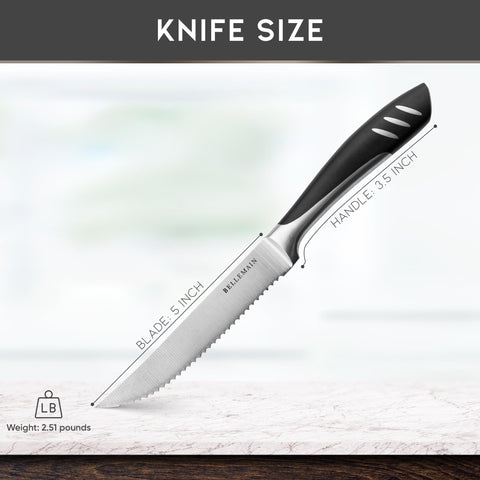 Bellemain full-tang steak knife showing durable construction