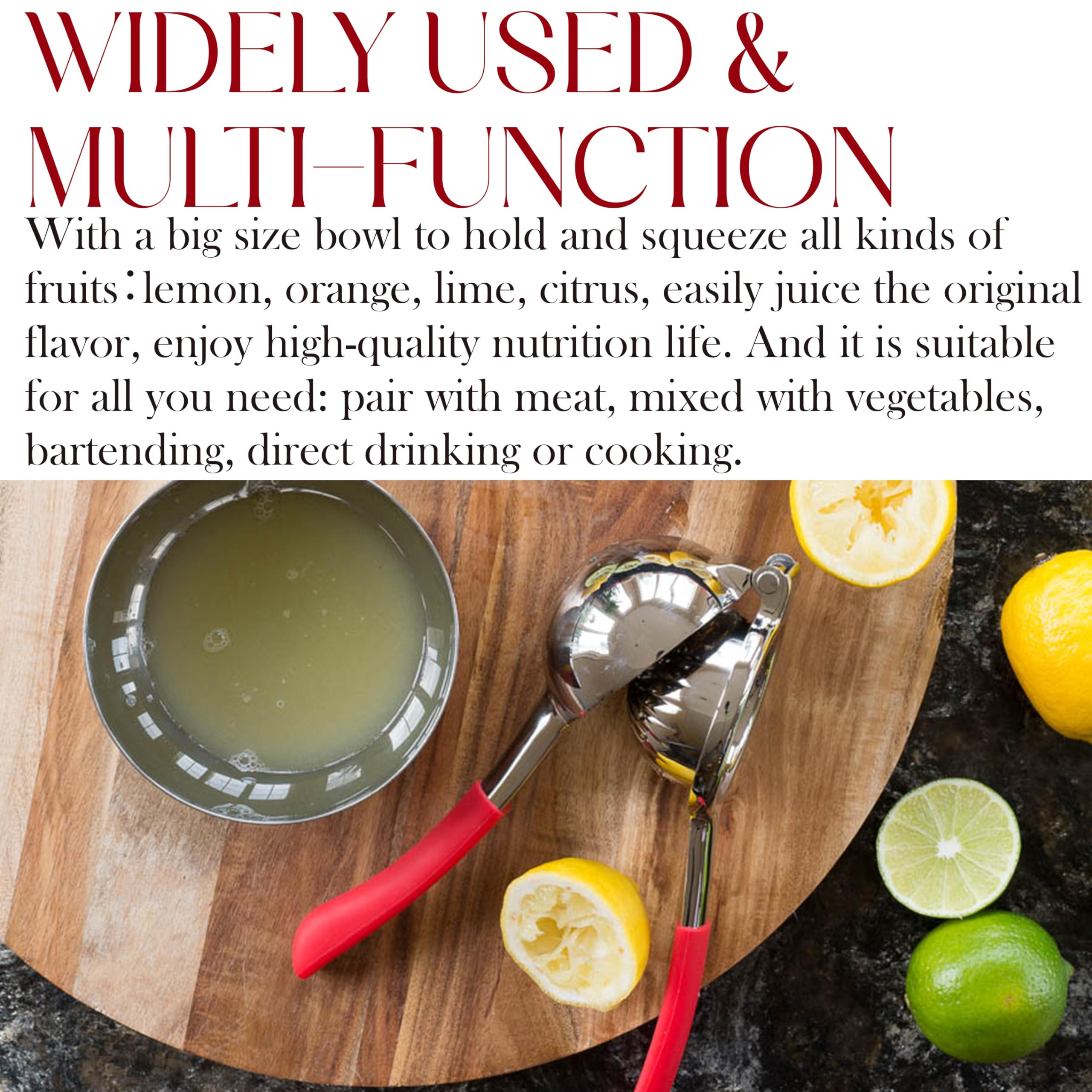 Bellemain handheld citrus press shown for bar and kitchen use