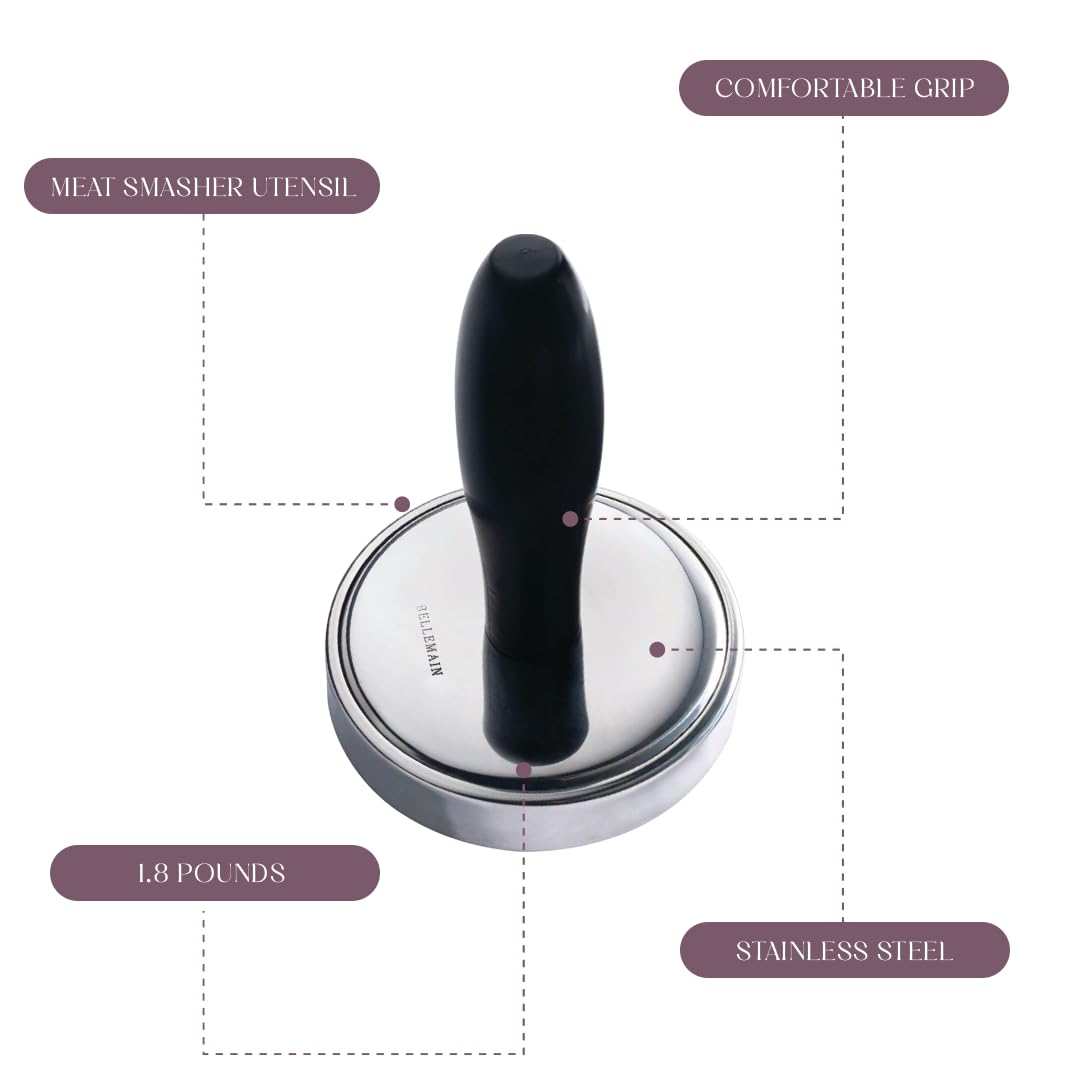 Bellemain rubber handle with water droplets emphasizes secure grip when wet