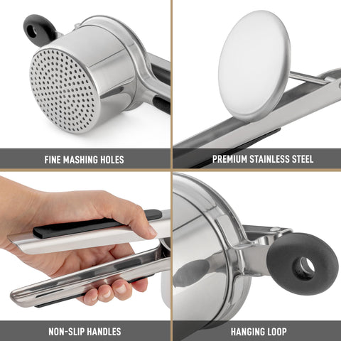 Bellemain potato ricer fine holes create ultra-smooth mash