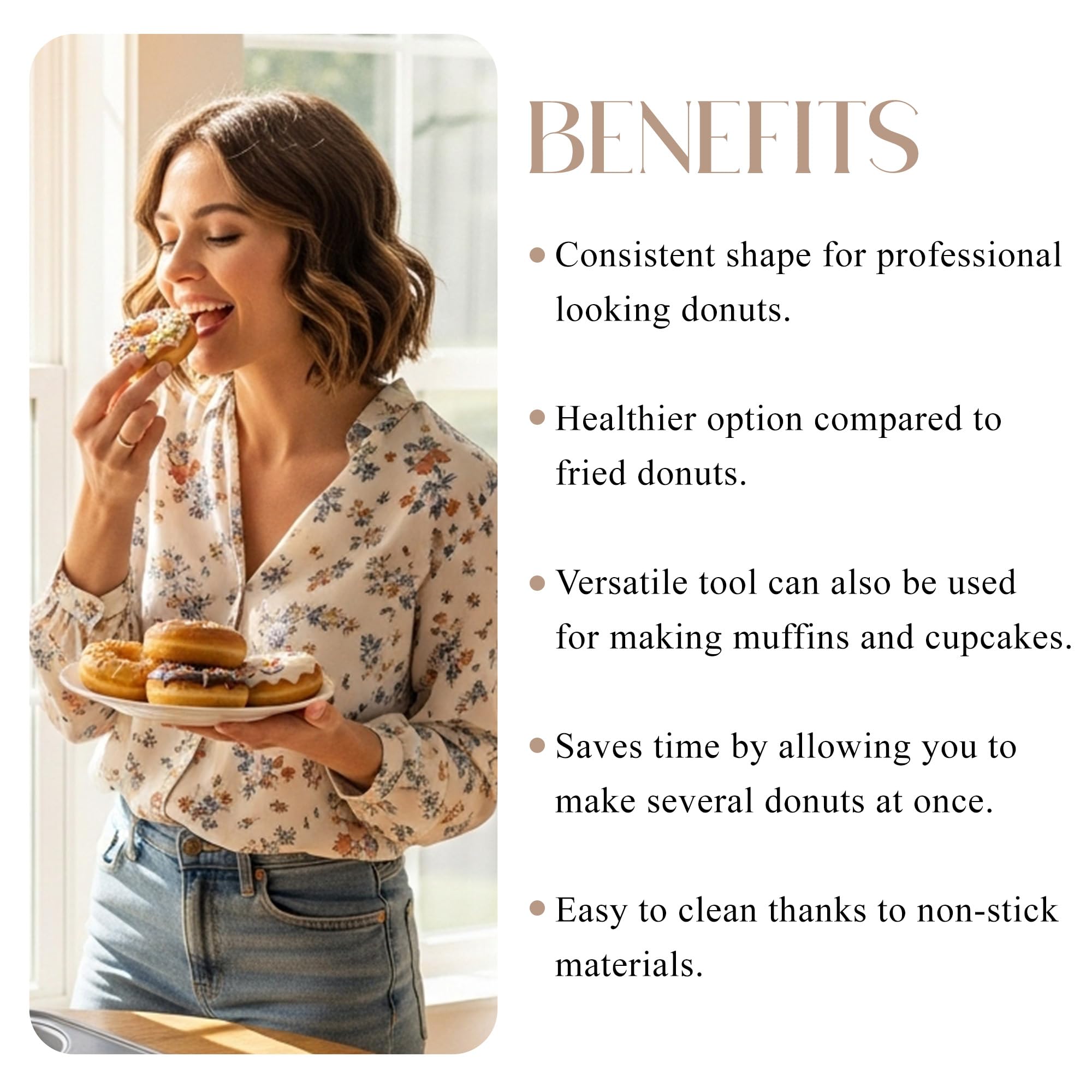 Bellemain Premiere Donut Pan deep 3-inch cavities for generous donuts.