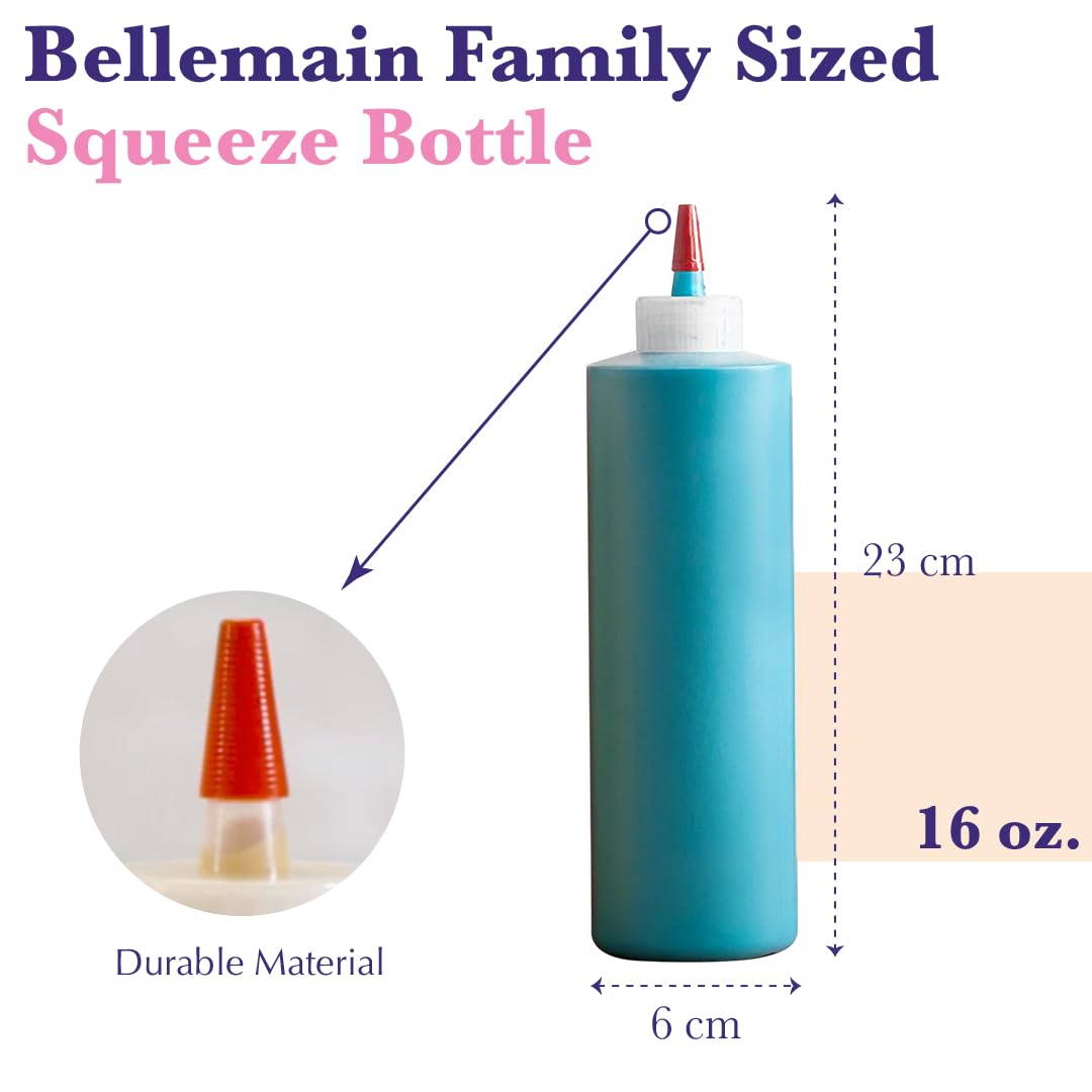 Bellemain reusable labels keeping bottles neatly identified and organized.