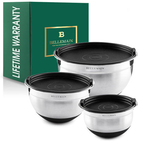Elegant Bellemain serving and storage bowls combine style and practicality