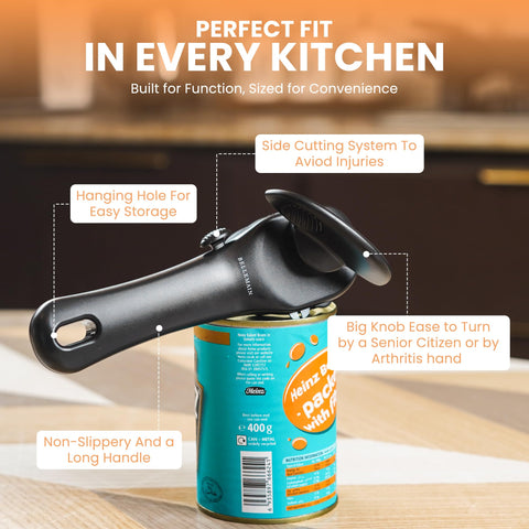 Heavy-duty Bellemain opener ready for busy kitchen tasks.