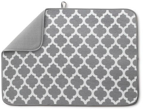 Bellemain XXL dish mat trellis pattern protects counters while drying dishes