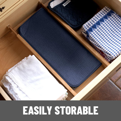 Bellemain XXL mat features 3-ply design with moisture-absorbing microfiber outer shell.