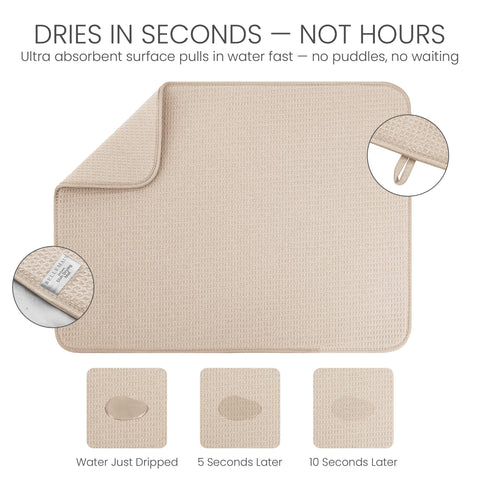 Bellemain XXL Dish Mat counter-protection keeps delicate surfaces safe from pots and dishes.