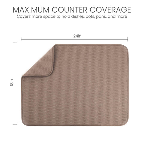 Bellemain XXL dish mat illustrates full-sink capacity and organized counter