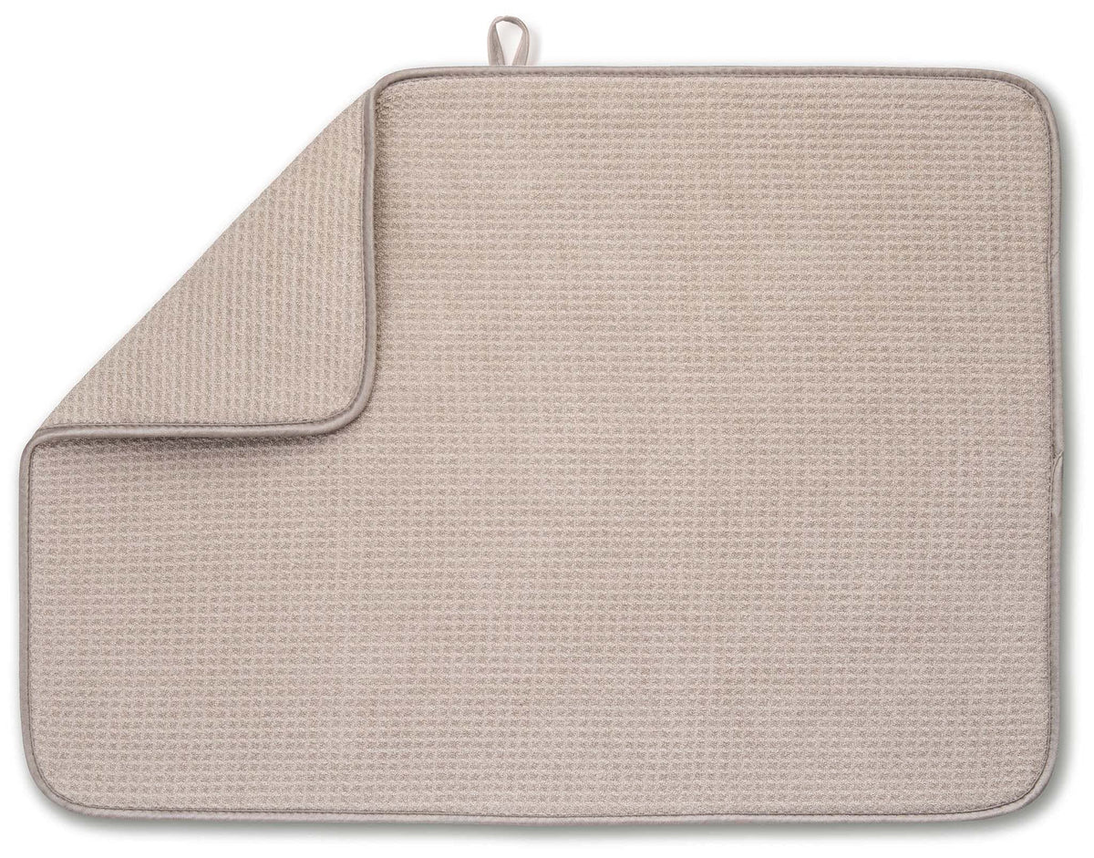 Bellemain XXL Dish Mat full-sink coverage protects counters while drying a full load.