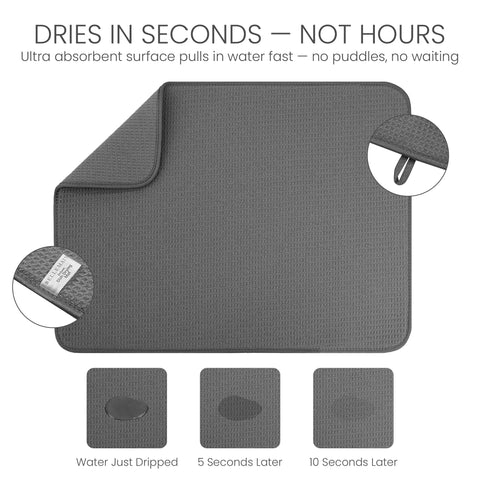Bellemain XXL Dish Mat shields delicate glassware from scratches.