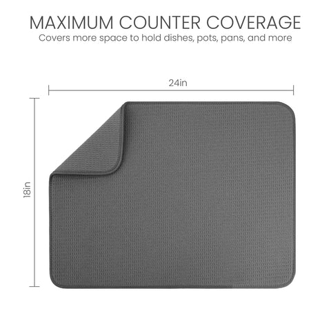 Close-up of Bellemain XXL Dish Mat honeycomb weave showing absorbent thickness.