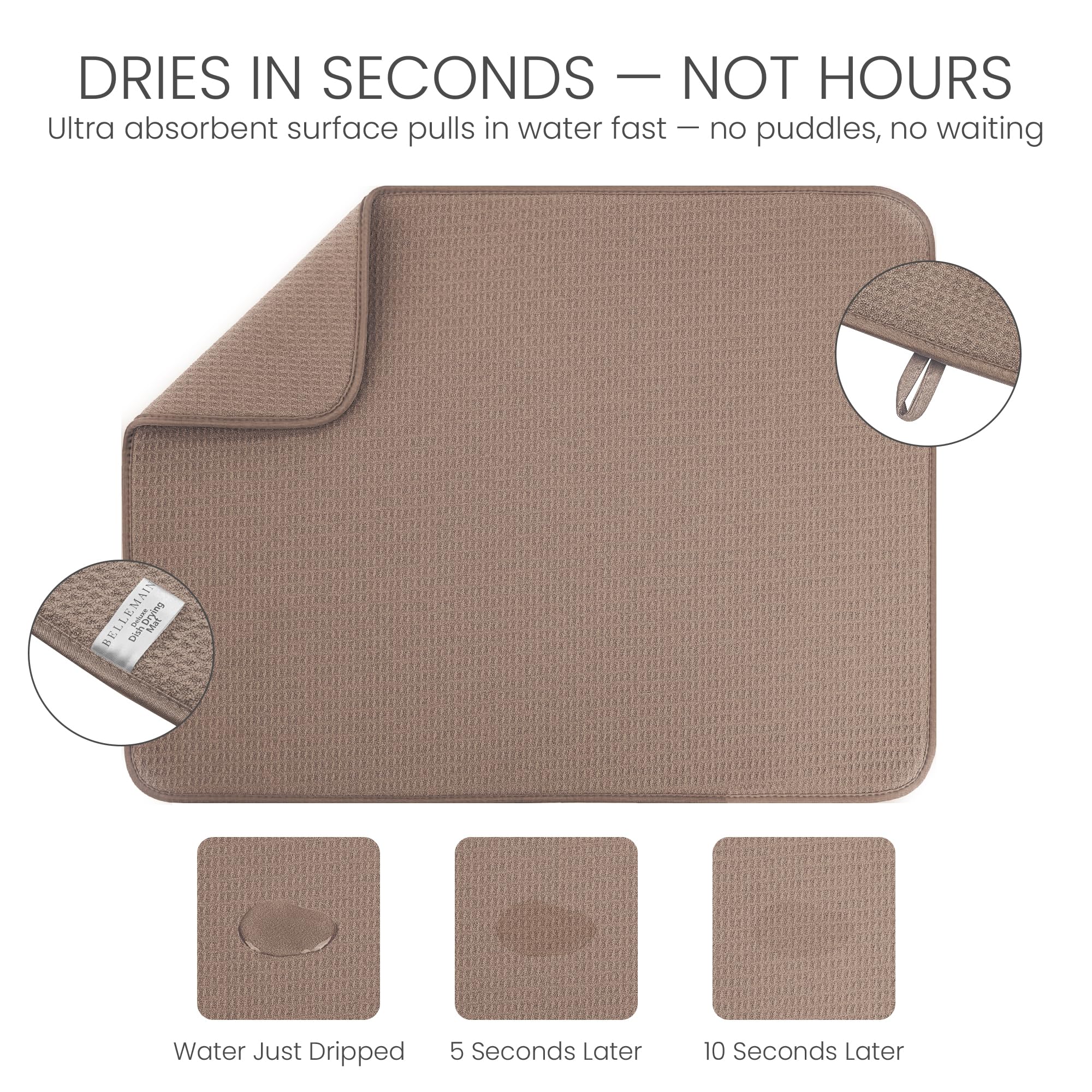 Bellemain honeycomb weave close-up highlights absorbent material