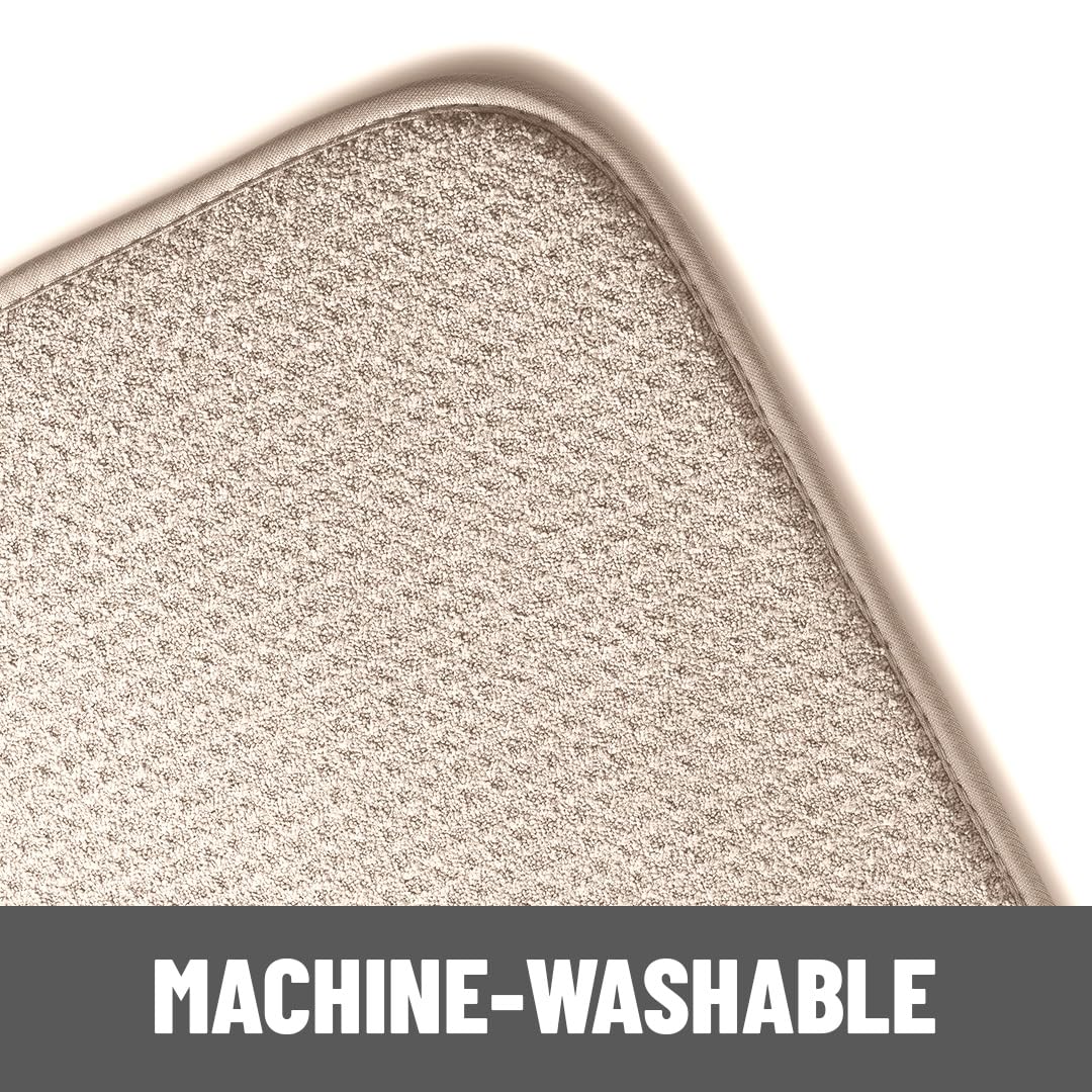 Bellemain XXL dish mat in light grey 16x18 inches fits large sink loads