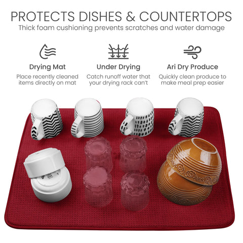 Bellemain microfiber 3-ply construction cushions items and resists odors