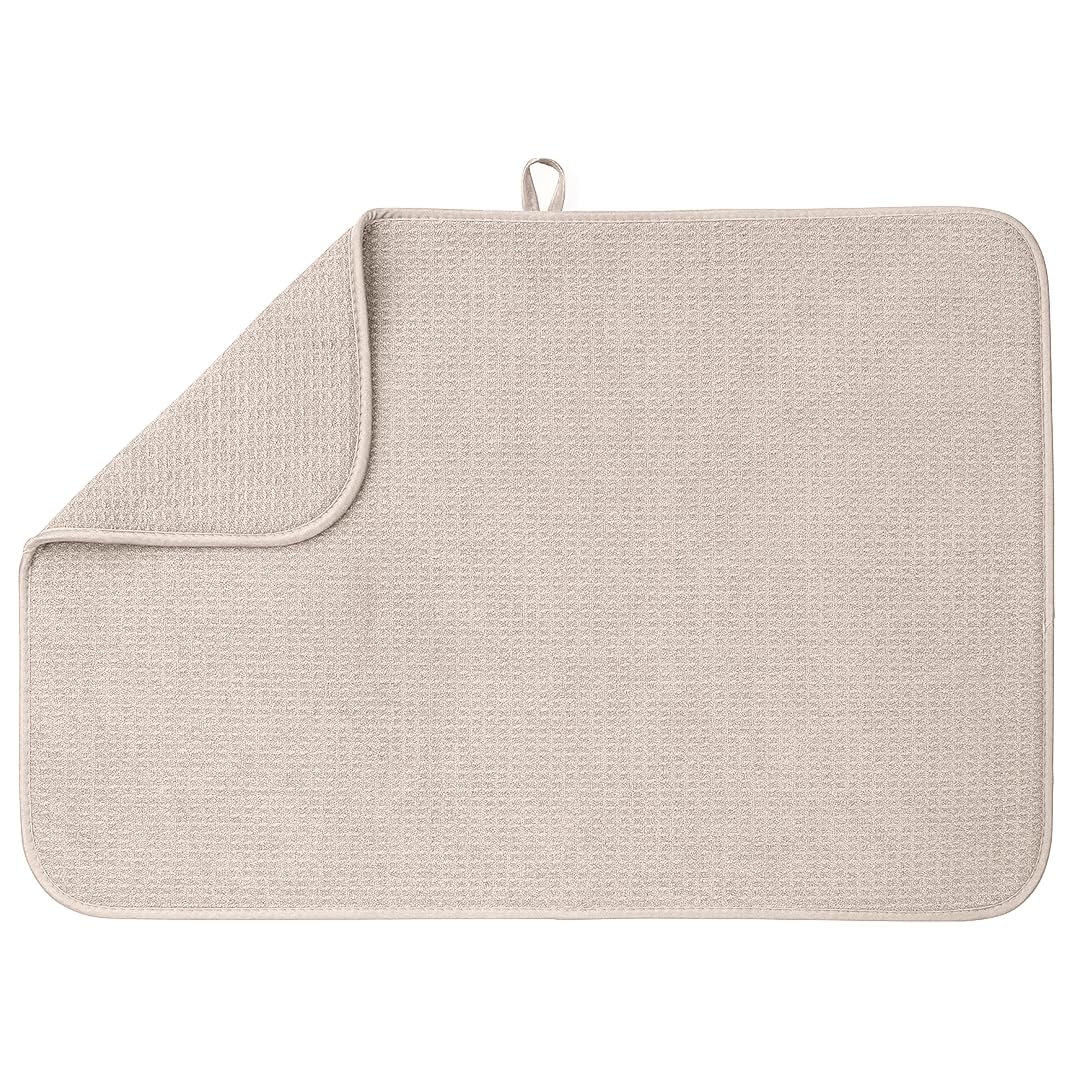 Bellemain XXL dish mat showing microfiber honeycomb weave for fast absorption