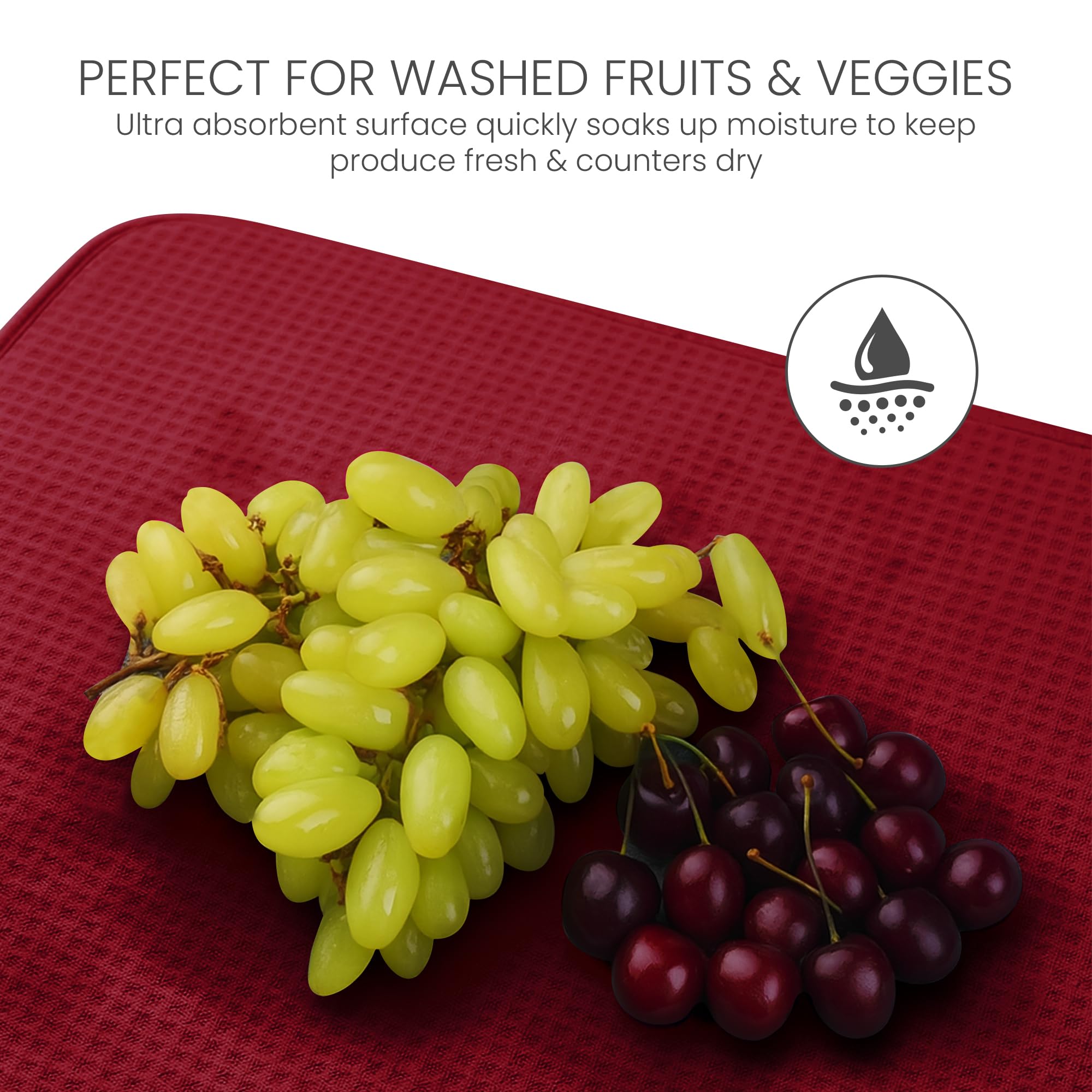 Bellemain red mat is machine washable for easy cleanup