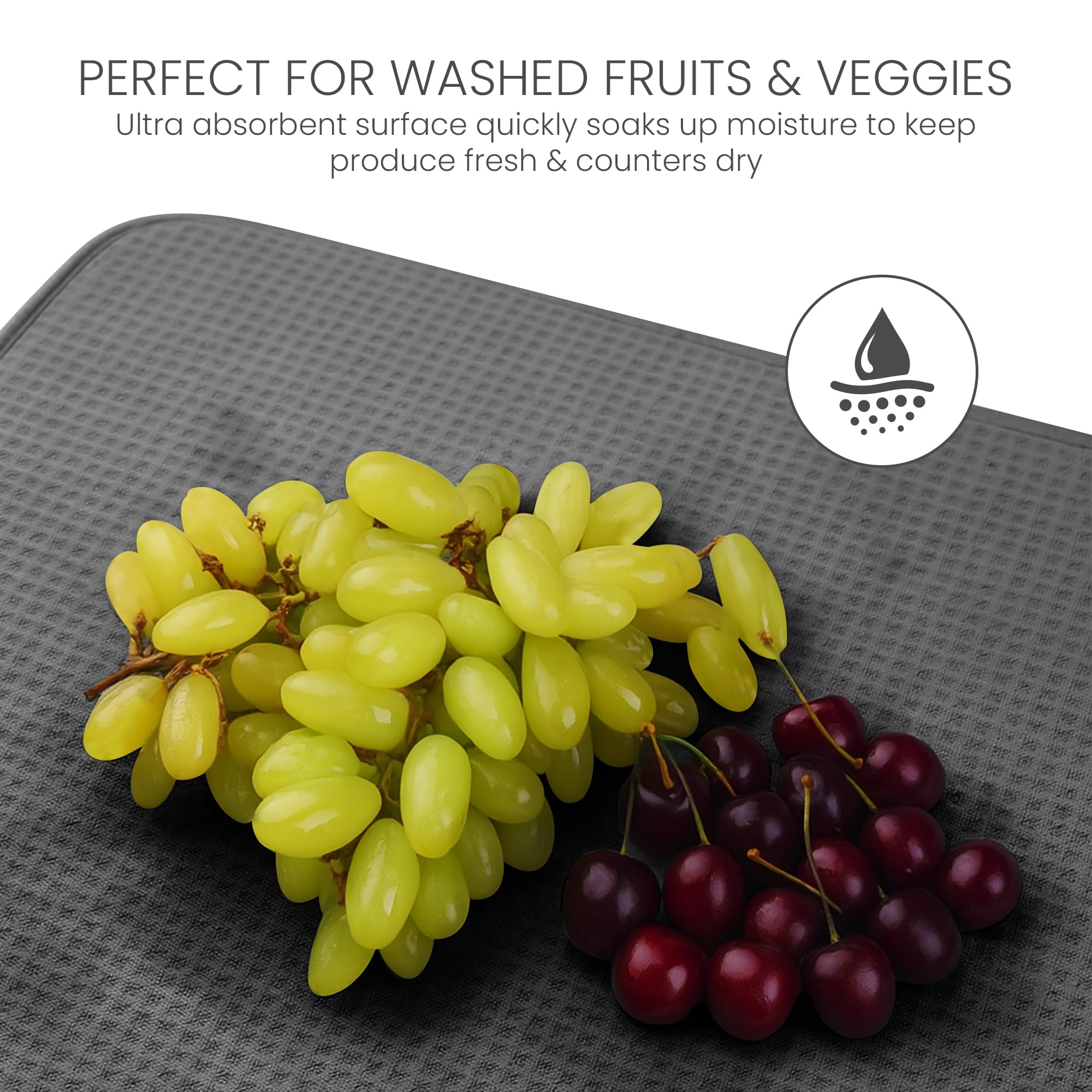 Bellemain Dish Mat is machine washable and quick to dry.