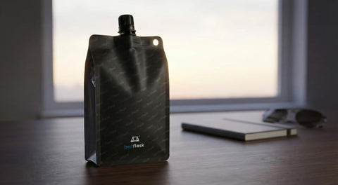 BellFlask plastic carabiners enable hands-free carrying.