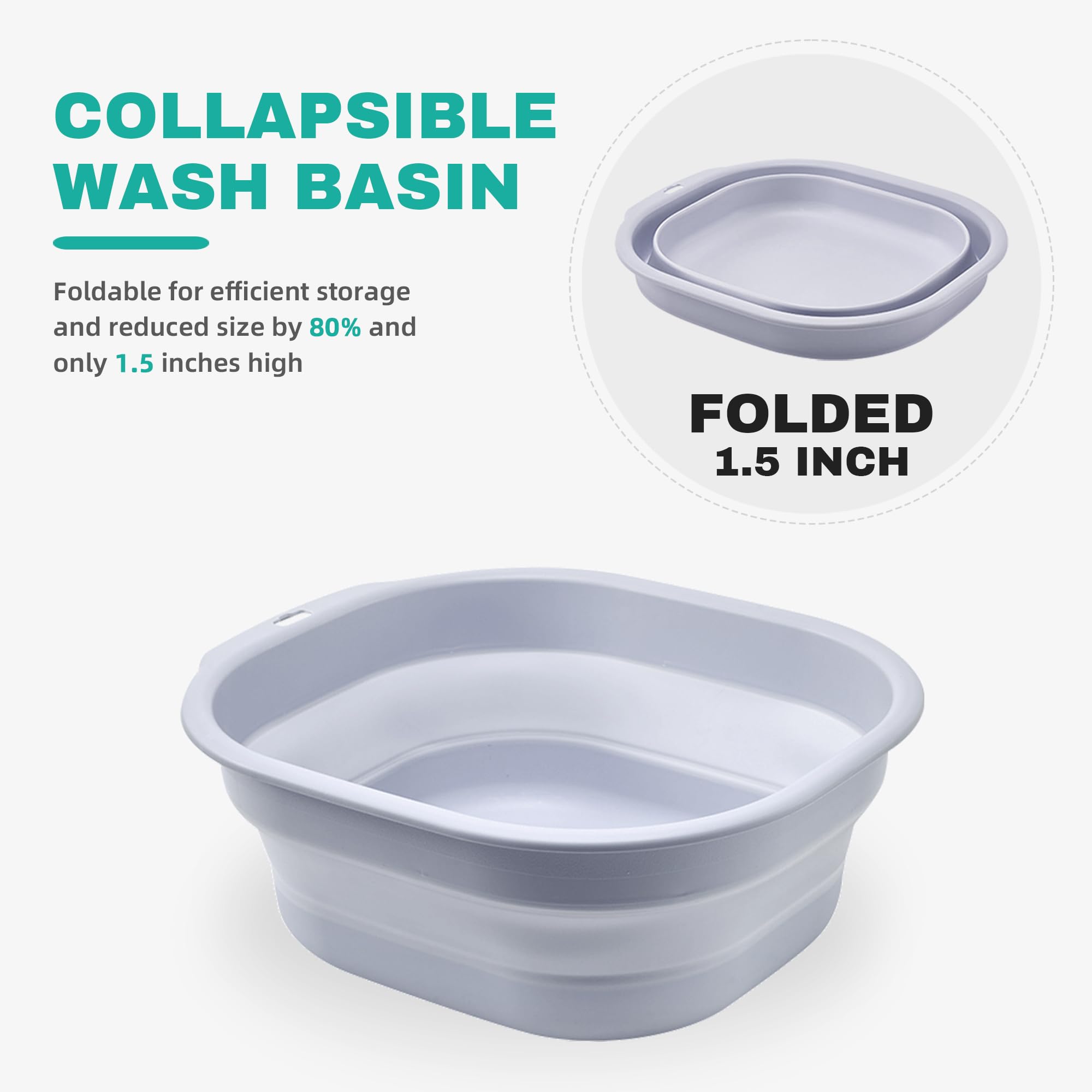 Bellglee small washbasin used on camping trip for quick rinses