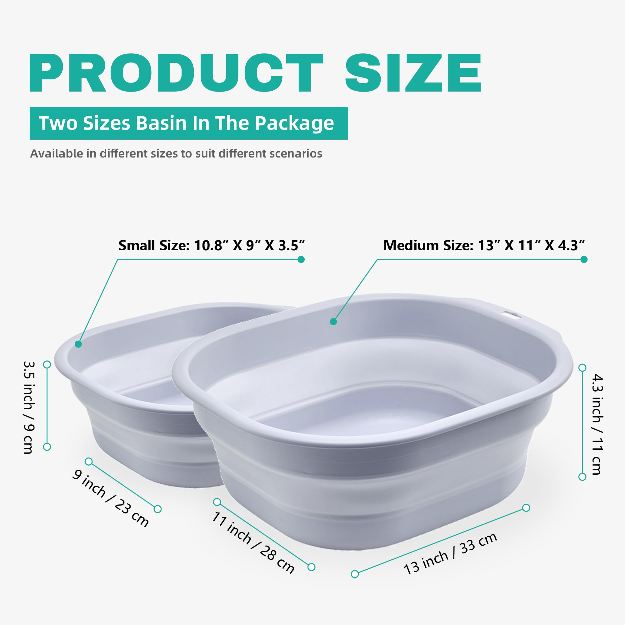 Bellglee small washbasin folded for travel and storage