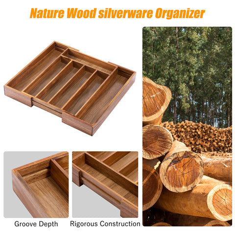 Five to seven compartments keep utensils separated and easy to grab.