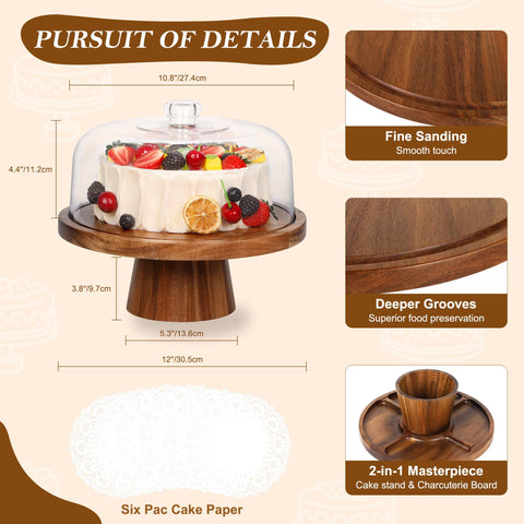 Bellsal cake stand flips into a chic charcuterie board for versatile entertaining.