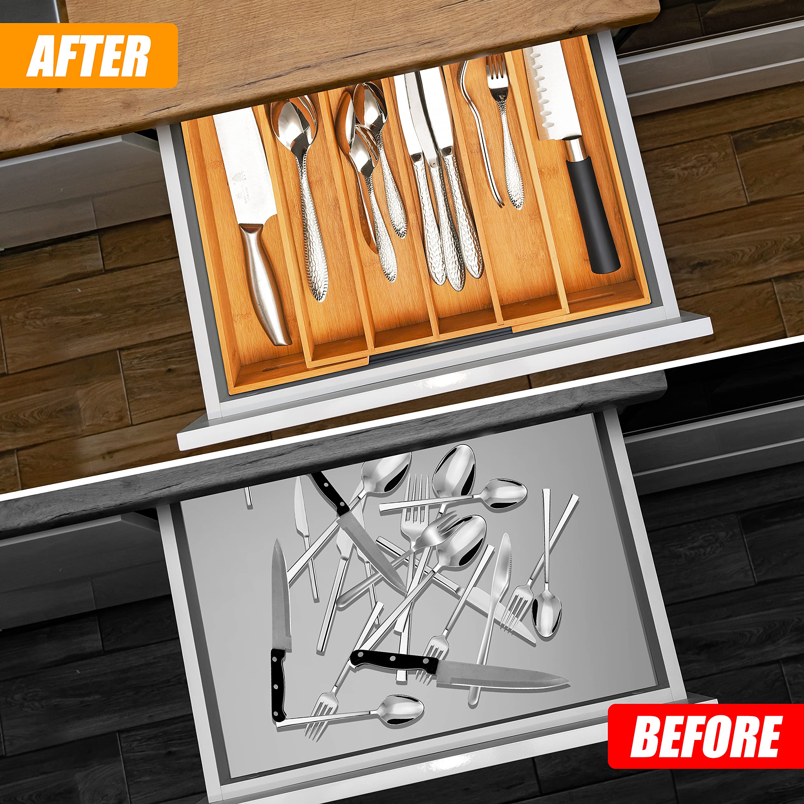Bellsal handmade-bamboo-kitchen-organizer showcases natural craftsmanship.
