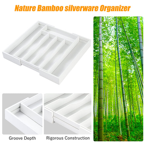 Bellsal natural bamboo finish conveys durable, odor-free family use.