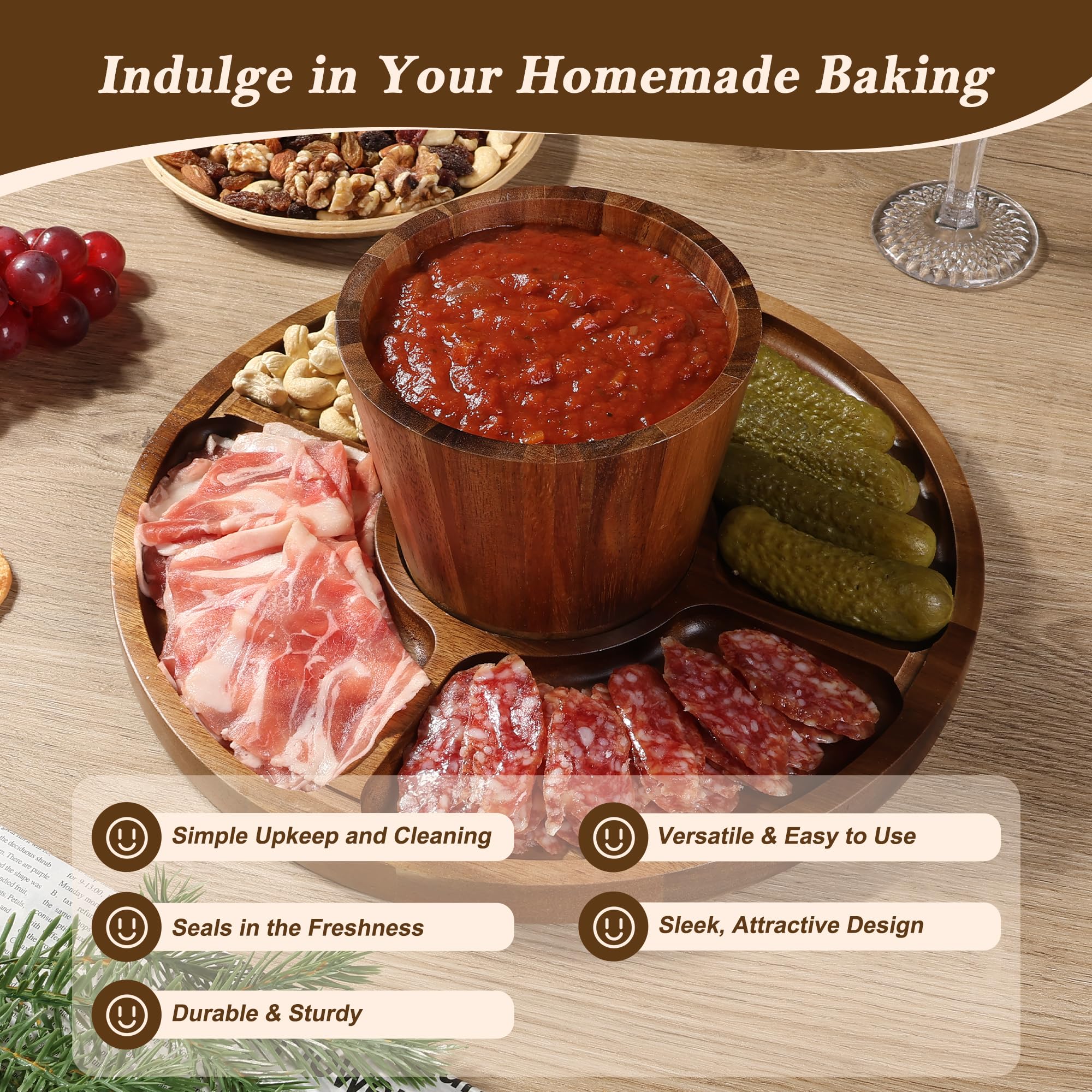 Bellsal round dessert display serves as an elegant centerpiece for events.