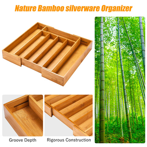 Bellsal stackable-flatware-tray-clean-design keeps utensils visible during cooking.