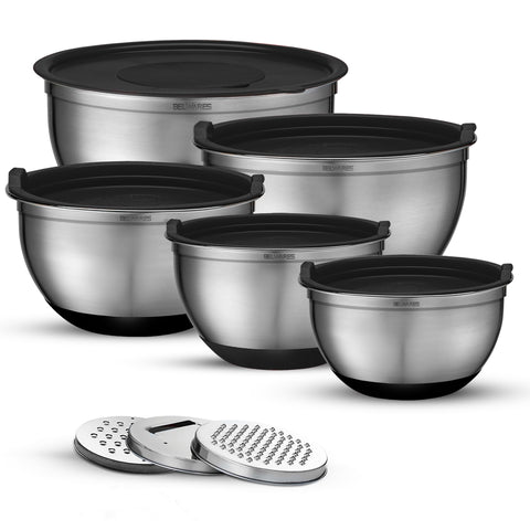 Belwares complete set enables efficient cooking with nesting storage and secure lids.