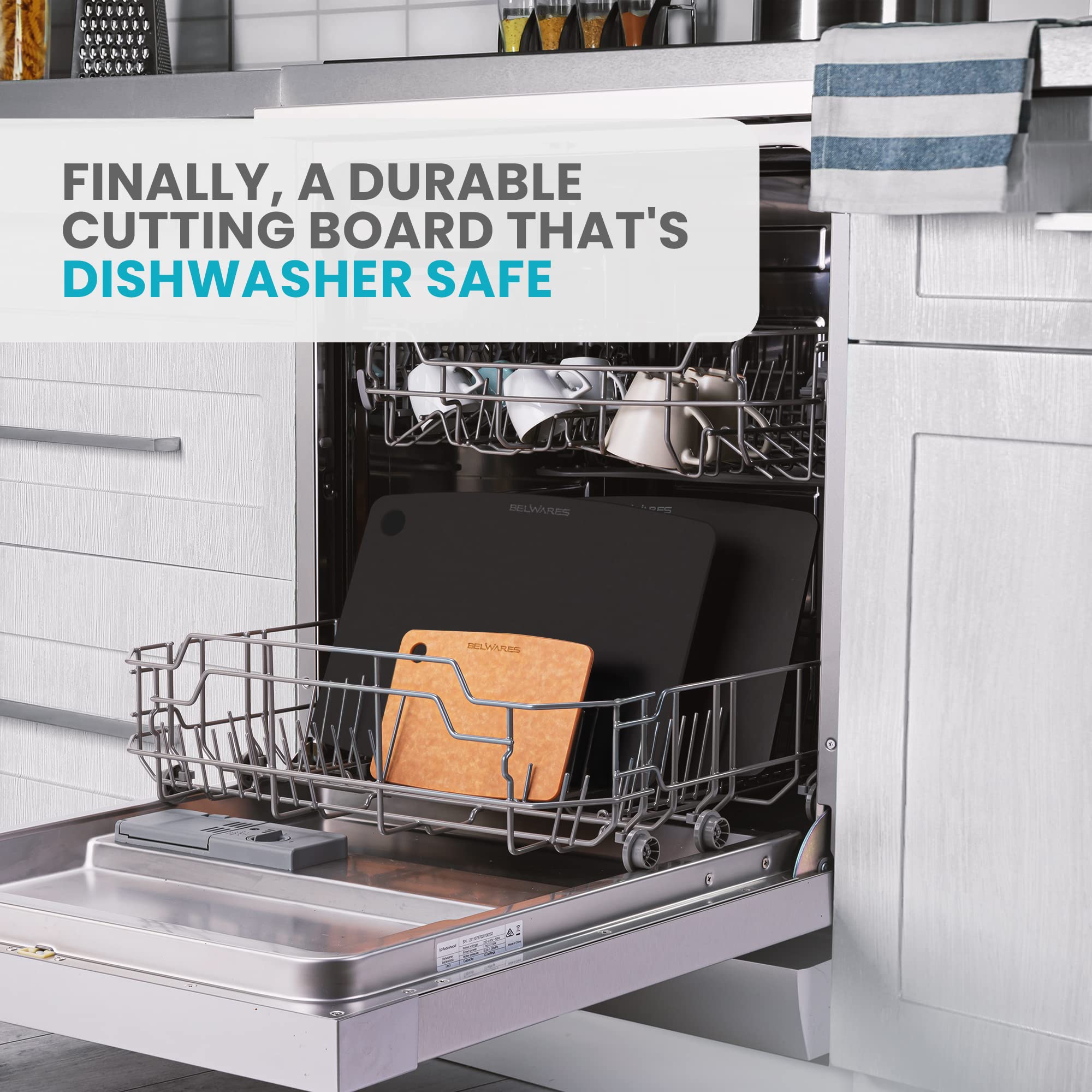 Belwares cutting board eco-friendly FSC-certified pine blend supports sustainable meals.