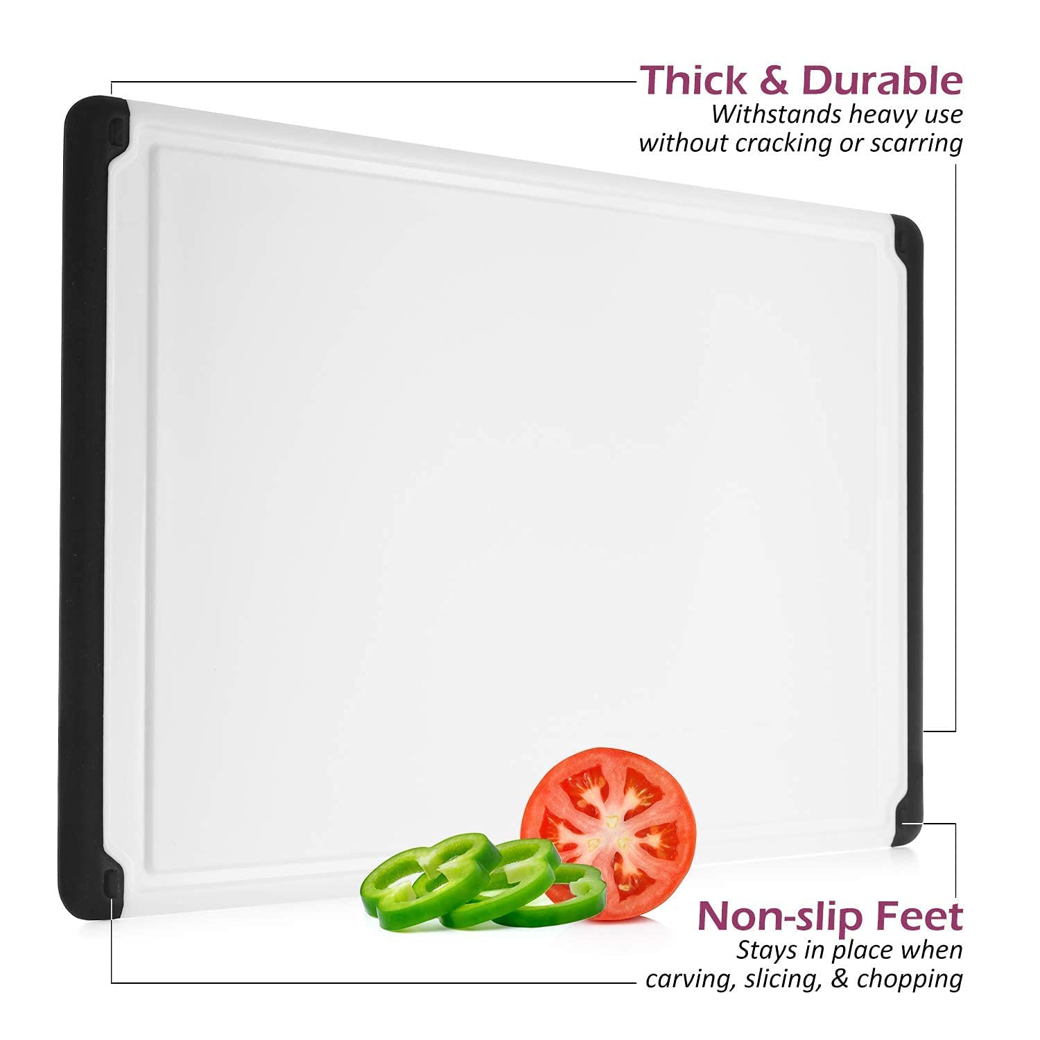 Belwares 18x12 inch board provides ample space for meal prep
